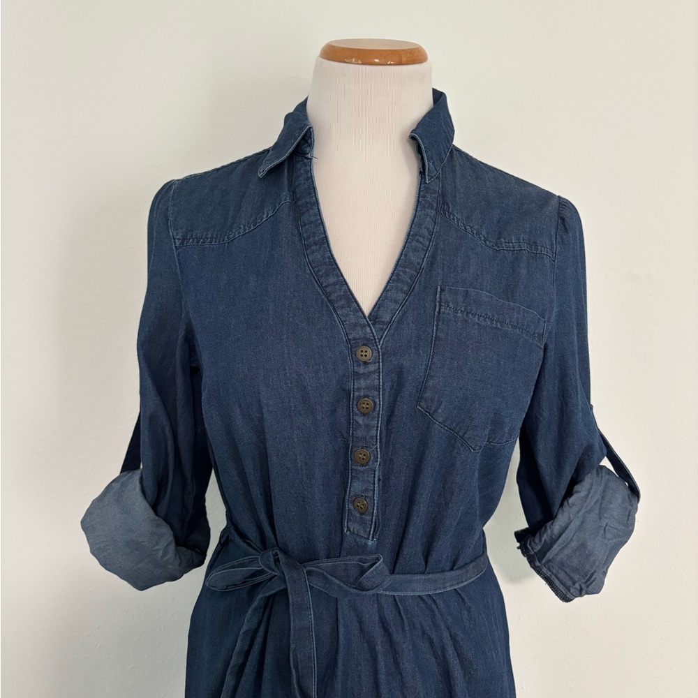Denim Button-Up Dress